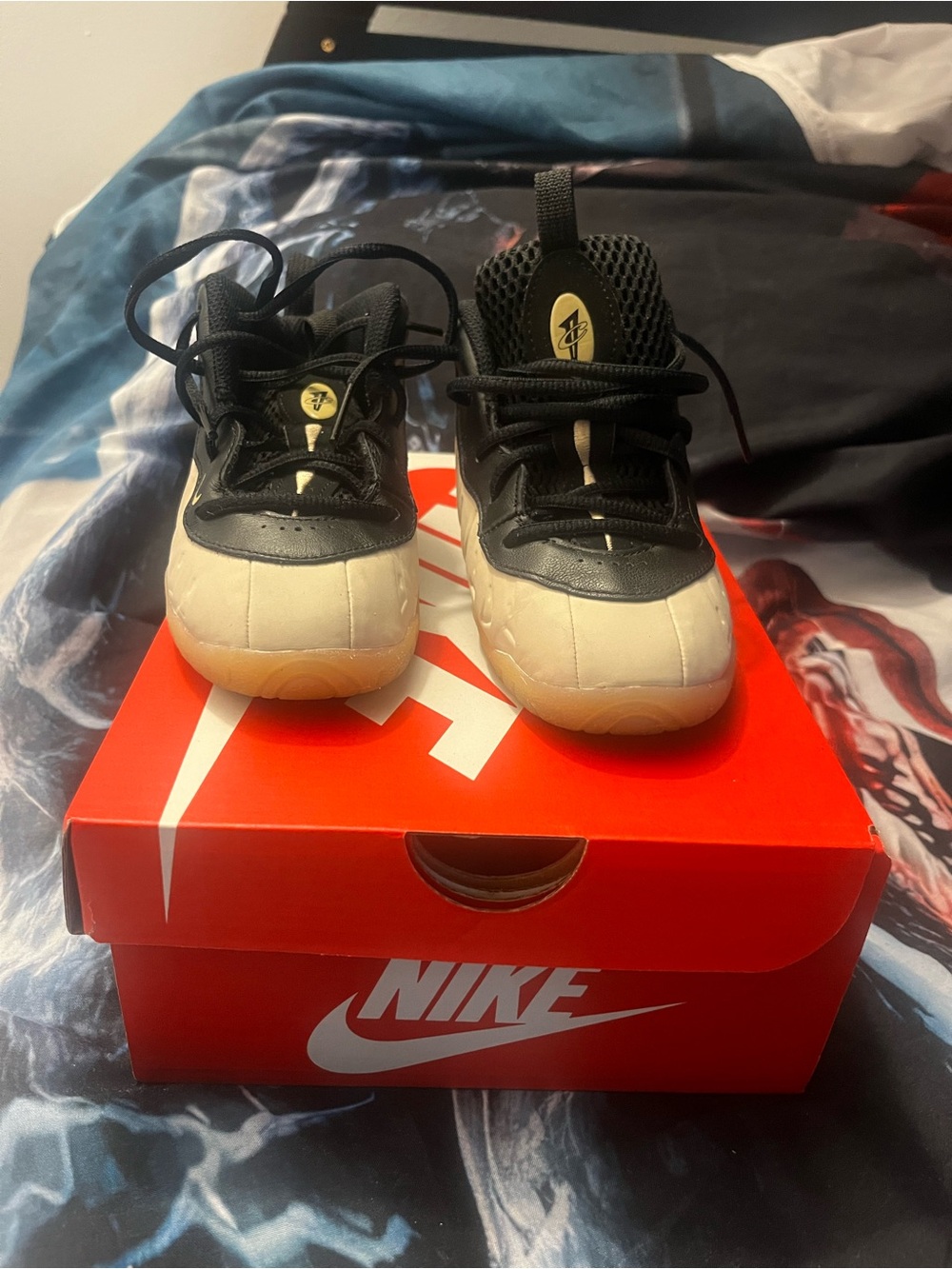 Nike Kids Black and Cream Foam-Inspired Toddler Sneakers